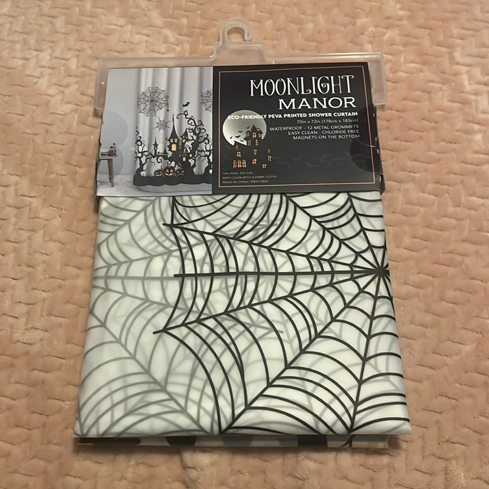 Moonlight Manor Halloween Shower Curtain